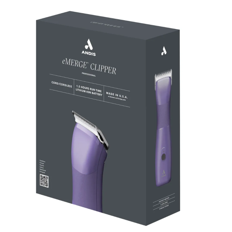 MAQUINA ANDIS EMERGE, RECARREGAVEL, LILAS BIVOLT