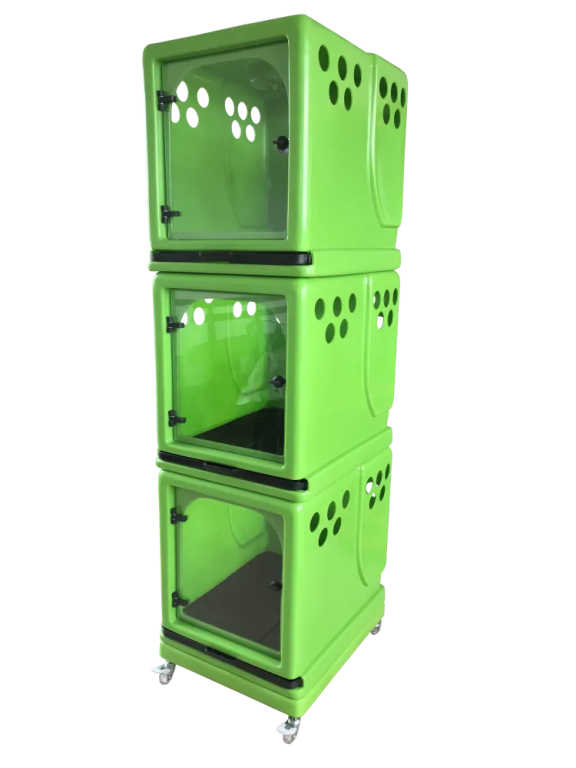 CANIL ROTOMOLDADO PLENITUDE 3 LUGARES - VERDE