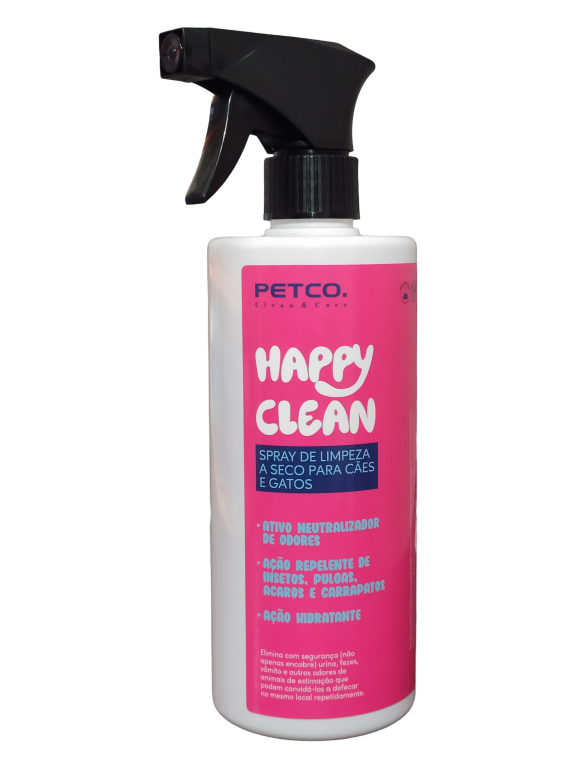 HAPPY CLEAN - SPRAY A SECO PARA CAES E GATOS 500ML - PETCO