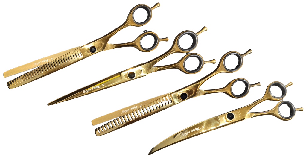 KIT TESOURA DOURADA 8'' AÇO 420 - MARYAM TRADING