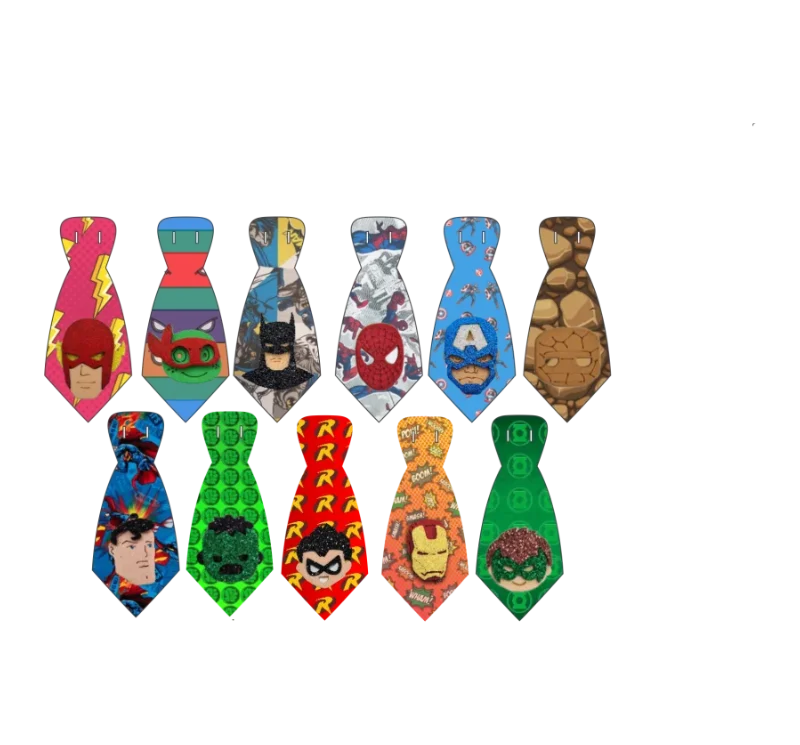 4408 - GRAVATA SUPER HERÓIS P (10 UNIDADES)