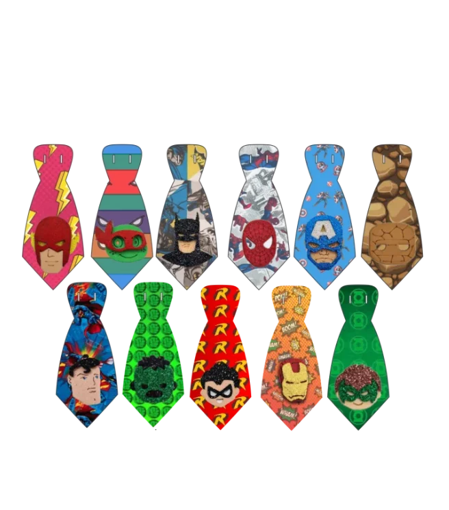 5408 - GRAVATA SUPER HERÓIS M (10 UNIDADES)