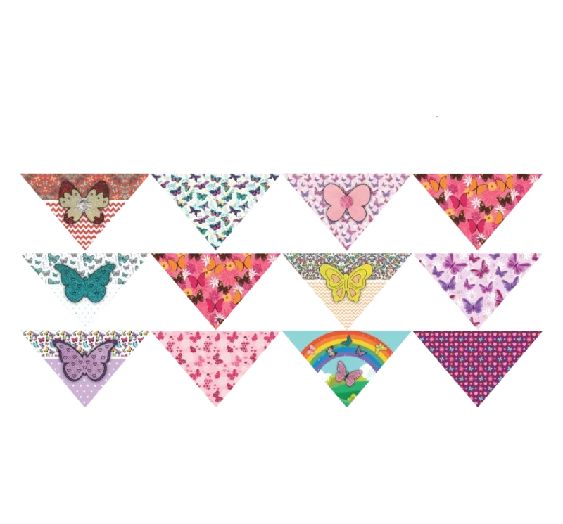 8406 - BANDANA BORBOLETA M (6 UNIDADES)
