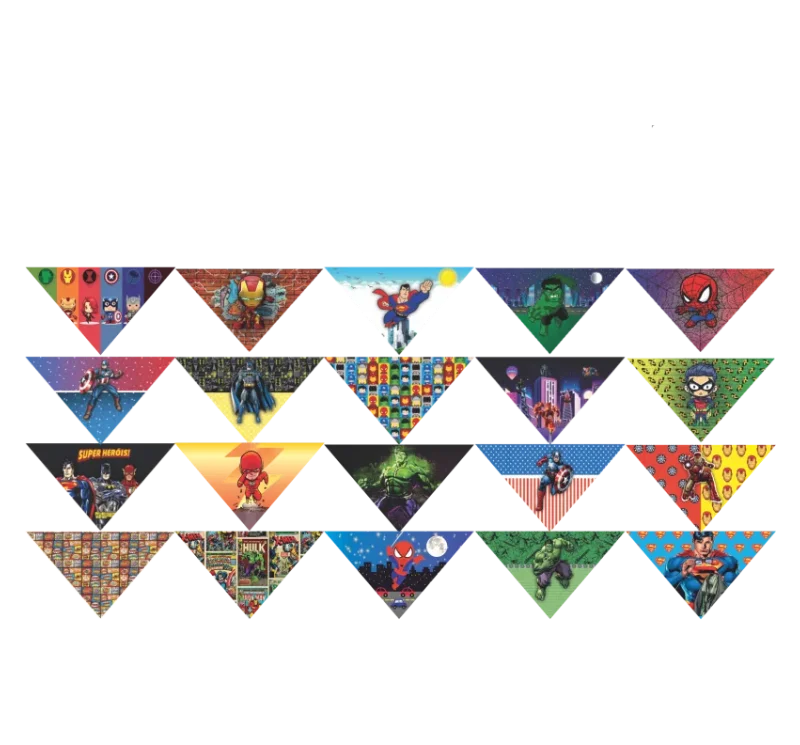 8408 - BANDANA SUPER HERÓIS M (6 UNIDADES)