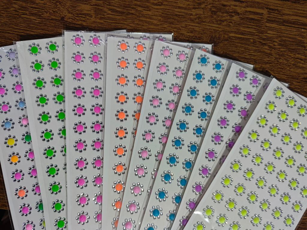 ADN96 - ADESIVO FLOR NEON - 96 UNIDADES (MODELO E COR SOB CONSULTA)