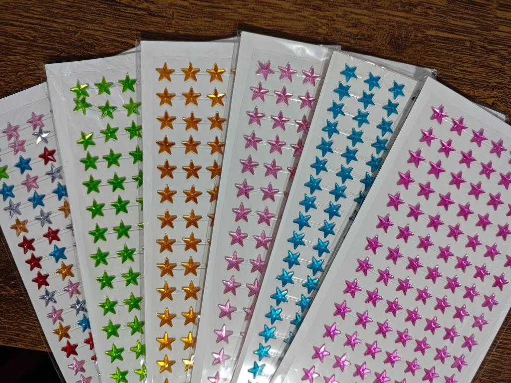 ADE182 - ADESIVO ESTRELA - 182 UNIDADES (MODELO E COR SOB CONSULTA)