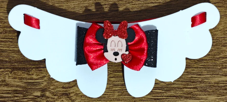 FB019 - GARGANTILHA EVA MINNIE CORAÇAO (5 UNIDADES)