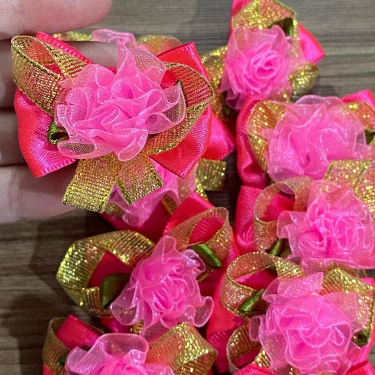 PA041 - LAÇO LUXO COM FLOR (10 UNIDADES)