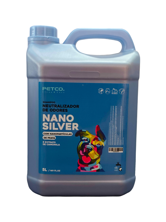 SHAMPOO NEUTRALIZADOR DE ODORES NANOSILVER 5L 1:10 - PETCO