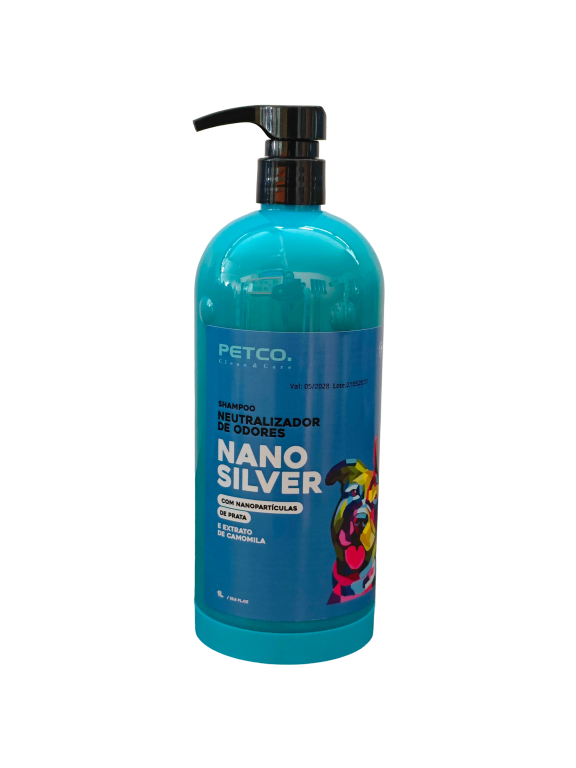 SHAMPOO NEUTRALIZADOR DE ODORES NANOSILVER 1L 1:10 - PETCO