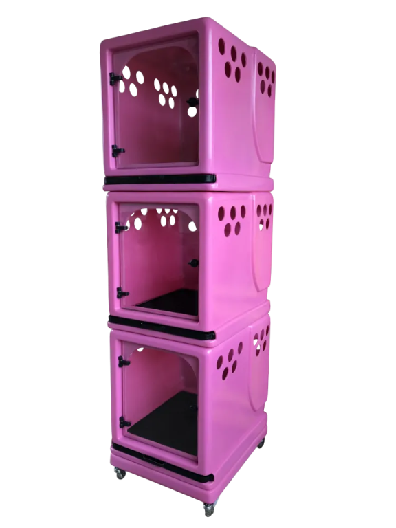 (SOB ENCOMENDA) CANIL ROTOMOLDADO PLENITUDE 3 LUGARES