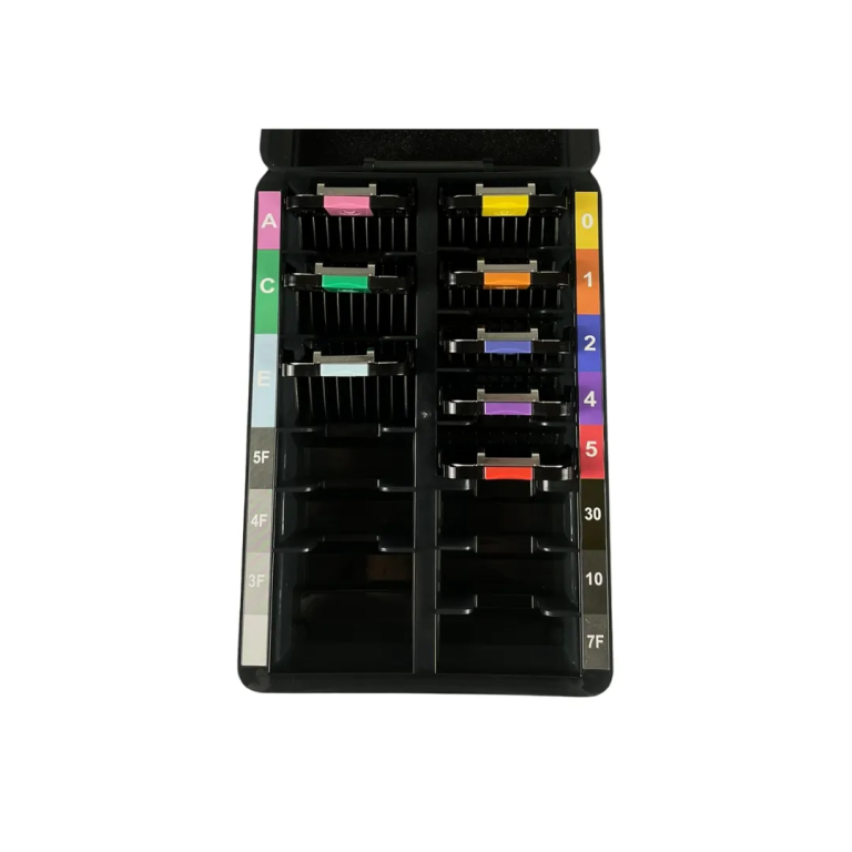 ADAPTADORES DE LAMINAS UNIVERSAL COM PORTA LAMINAS - 8 PEÇAS - MBS PRO GROOMING