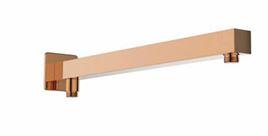 Braço de chuveiro quadrado com desviador de parede