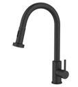 Monocomando cozinha extensivel Gourmet Bica Alta Preto Fosco- Linha Ecoonocozi