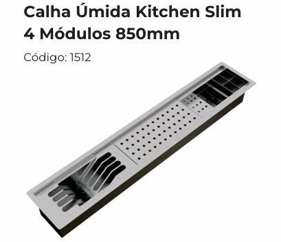 Calha Úmida Kitchen Slim 4 Módulos - 85x16x10cm(CxLxA)