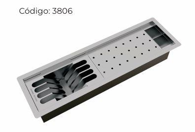 Calha Úmida Kitchen Slim 3 Módulos - 53x16x10cm(CxLxA)