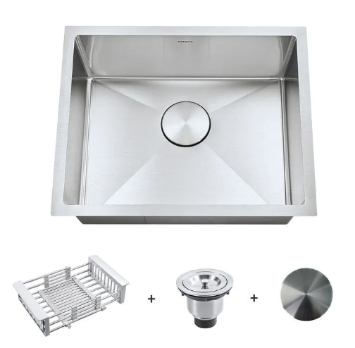 CUBA SOLO 5040 INOX ESCOVADO C/ ACESSÓRIOS1 x ARE-STD50401 x ARE-V114-01-AE / 1 x ARE-V114-02-AE / 1 x ARE-E04