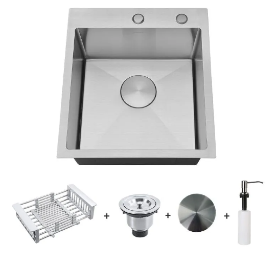 CUBA SOLO 4040-DI INOX ESCOVADO C/ ACESSÓRIOS1 x ARE-STD4040-DI1 x ARE-V114-01-AE / 1 x ARE-V114-02-AE1 x ARE-DS01-AB /