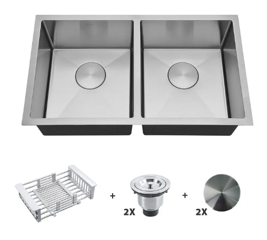 CUBA SOLO 353540 INOX ESCOVADO C/ ACESSÓRIOS1 x ARE-STD3535402 x ARE-V114-01-AE / 2 x ARE-V114-02-AE / 1 x ARE-E04