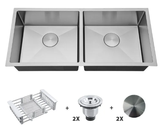 CUBA SOLO 454540 INOX ESCOVADO C/ ACESSÓRIOS1 x ARE-STD4545402 x ARE-V114-01-AE / 2 x ARE-V114-02-AE / 1 x ARE-E04