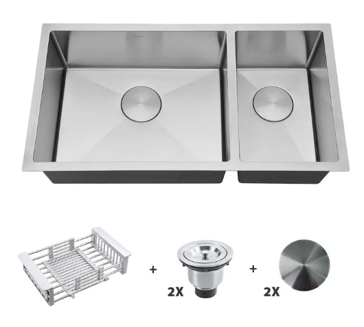 CUBA SOLO 502540 INOX ESCOVADO C/ ACESSÓRIOS1 x ARE-STD5025402 x ARE-V114-01-AE / 2 x ARE-V114-02-AE / 1 x ARE-E04