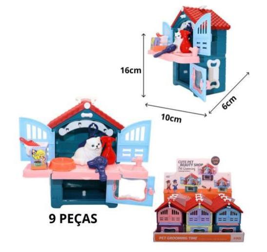 Mini Kit Maleta Pet Shop 15X11X6Cm - Golden Rio