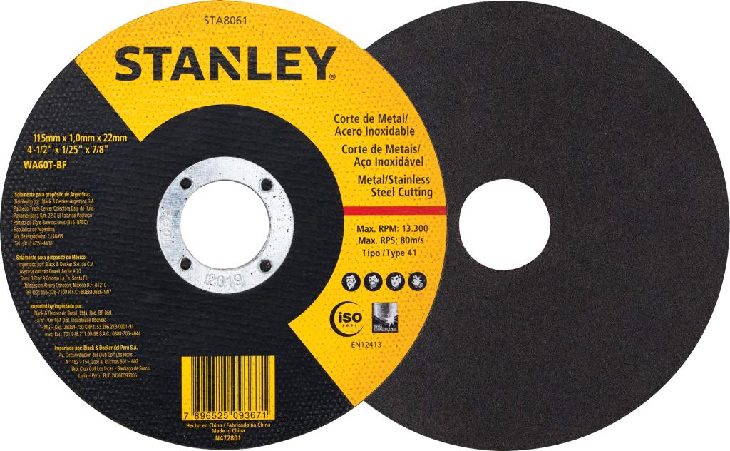DISCO CORTE 114,3X1,0X22,2 STA8061 STANLEY