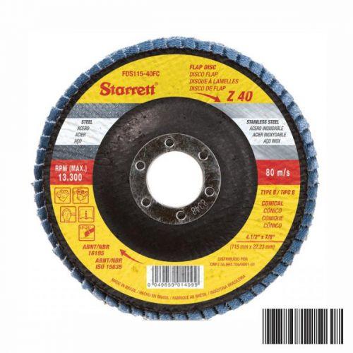 FLAP DISC FIBRA 4.1/2"  #080 CONICO FDS115-80FC
