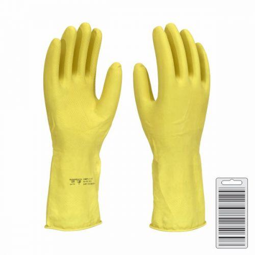 LUVA LATEX C/FORRO AMAR.TAM.08 LVLAF8