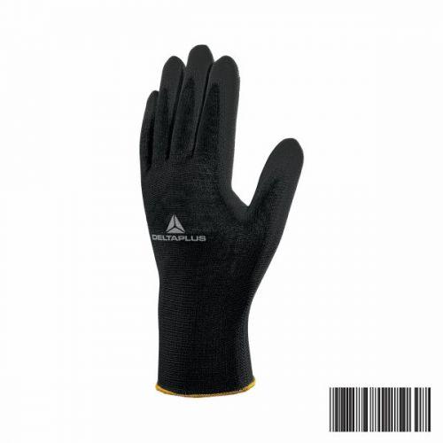 LUVA POLIESTER C/BANHO POLIUR.PRETA TAM.09 VE702PN