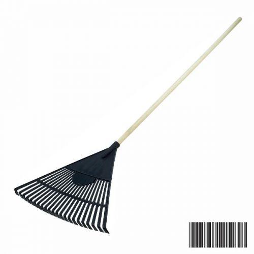 VASSOURA GRAMA PLASTICA GR.22D PRET.C/CABO 1401