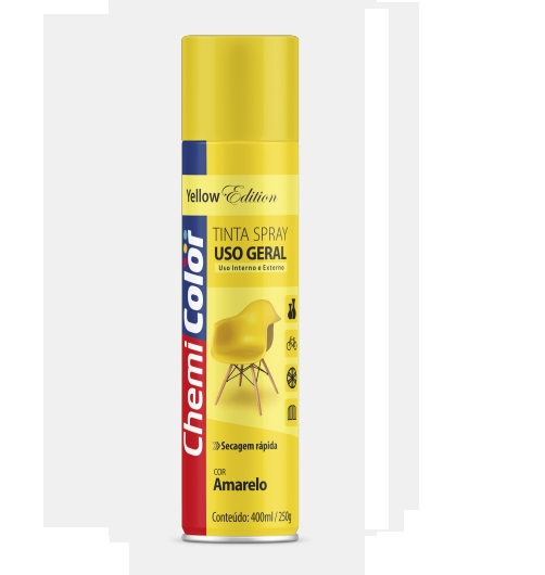 TINTA SPRAY 400ML AMARELO CHEMICOLOR