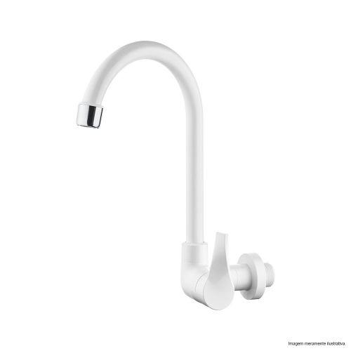 TORNEIRA COZINHA PAREDE BICA MOVEL TWIST COLOR BRANCA HERC 2940