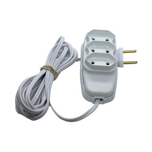 EXTENSAO TRIPLA 2,5M 2P 10A BR ECO ILUMI