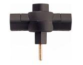 PLUGUE T 2P 10A/250V PRETO