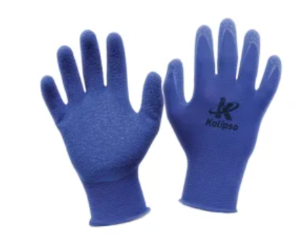 LUVA MALHA BANHADA LATEX AZ 9 KALI