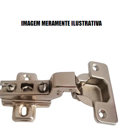 DOBRADICA CANECA 35mm PRESSAO CURVA NIQUELADA MISTER