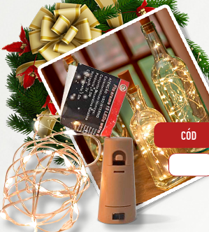 CONJ LUZES P/ GARRAFA C/ 15 LEDS WARM ESTATICO FIO DE FADA PILHA BOTAO