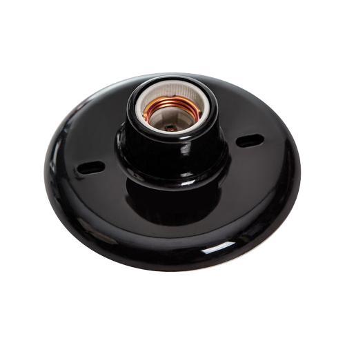 PLAFON BOCAL PORCELANA PRETO OPL