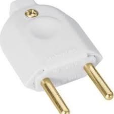 PLUGUE MACHO 2P 10A/250V PR/BR