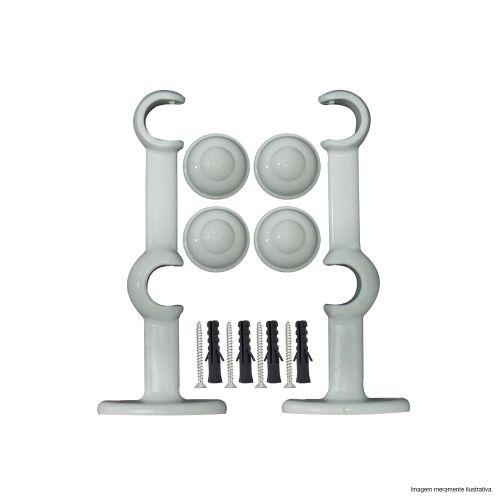 SUPORTE VARAO CORTINA BRANCO DUPLO