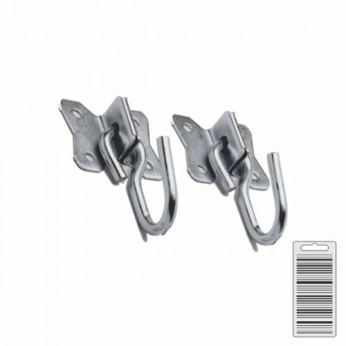GANCHO REDE INOX PARA MADEIRA COM 2 PEÇAS - COM PARAFUSOS