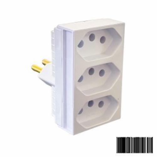 PINO ADAPTADOR 3 SAÍDAS MONOBLOCO 2P+T 20A