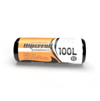 SACO LIXO 100L PRETO ROLO C15