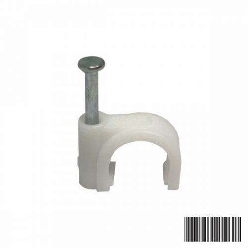 GRAMPO PARA CABO COAXIAL BRANCO 4MM COM 50