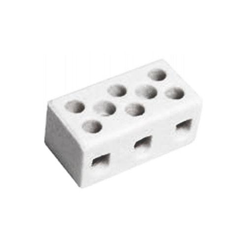 CONECTOR DE PORCELANA TRIPOLAR 10mm 10A 250V FERTAK TOOLS 8204