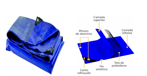 LONA DE POLIETILENO 150 MICRAS AZUL UV 3X3