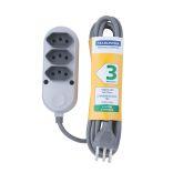 EXTENSAO 3 TOM. 2P+T 10A/250V 3M