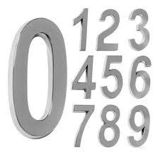 NUMERO RESIDENCIAL 7 CROMADO ENCARTELADO