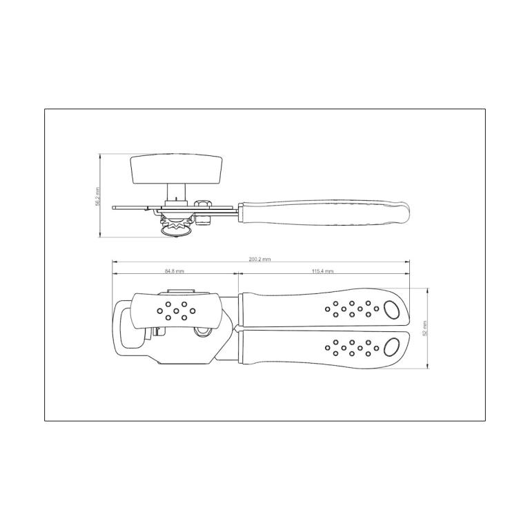 ABRIDOR DE LATAS TRAMONTINA UTILITA ACO INOX  COM CABO DE POLIPROLENO BRANCO